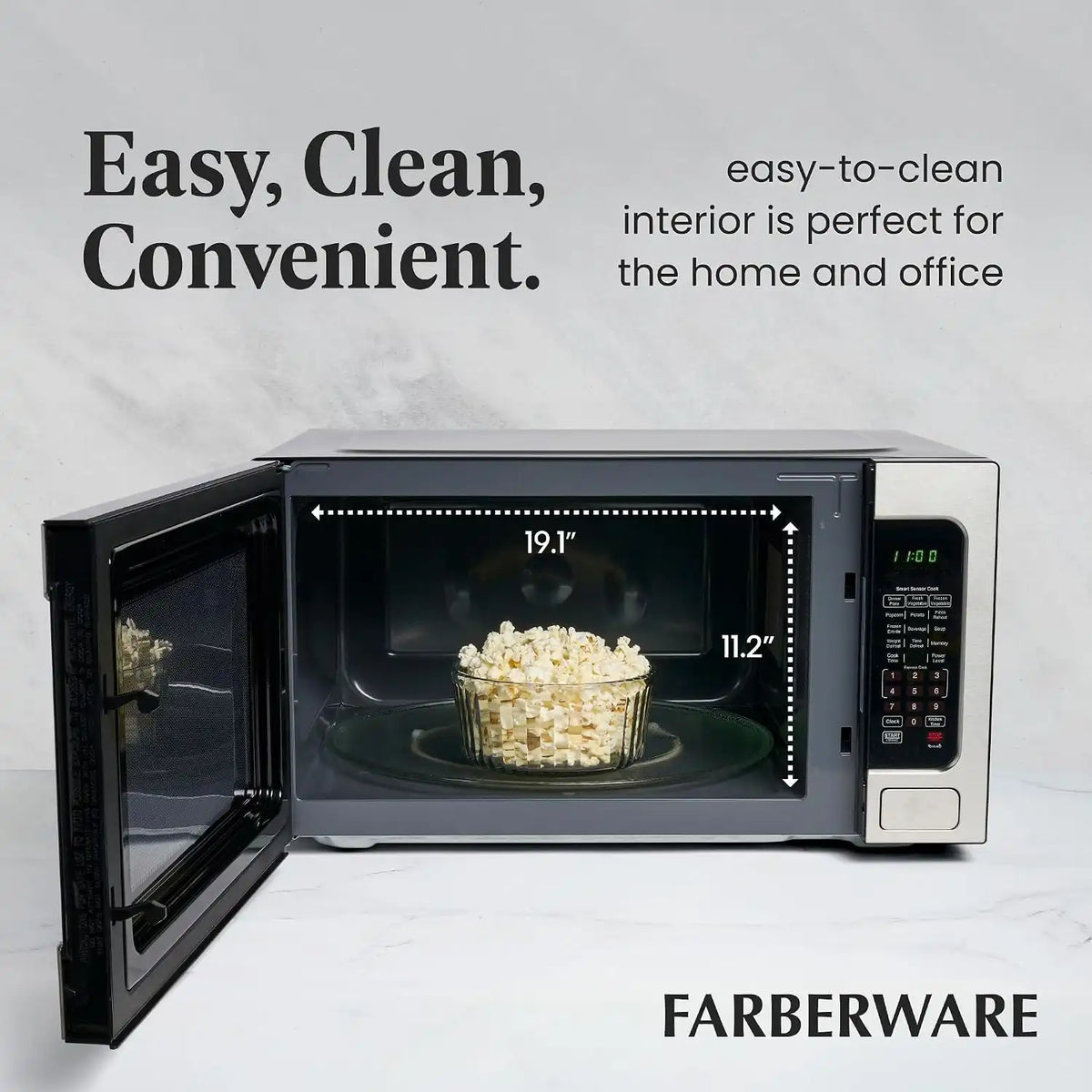 Countertop Microwave Oven, 2.2 cu. ft.1200 Watts Stainless steel