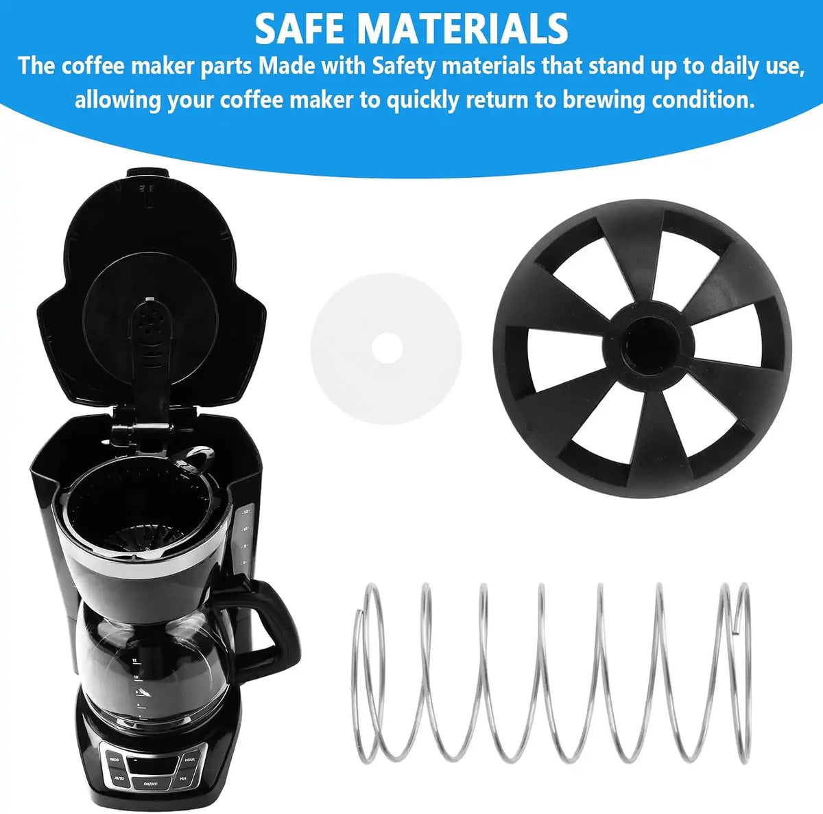 Coffee Machine Brewing Basket Bottom Spring Loaded Stopper Kits Fits For Black+Decker Coffee Makers Brew Basket, Fits For Mr. Coffee Majority 4-12 Cup Drip Coffee Makers