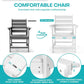 HDPE Outdoor Dining Set, Patio Dining Set of 5, White