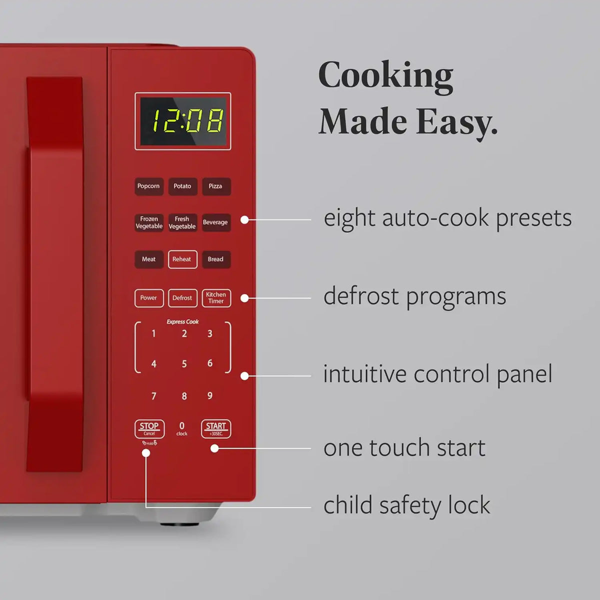 Farberware Countertop Microwave Oven, 0.7 cu. ft., 700 Watts, Red