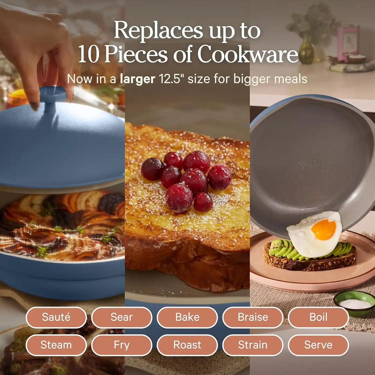Our Place Large Always Pan, 12.5" Ceramic Nonstick Pan