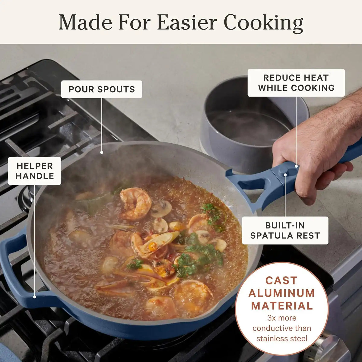 Our Place Always Pan 2.0, 10.5" Ceramic Nonstick Pan, 2.6 Qt