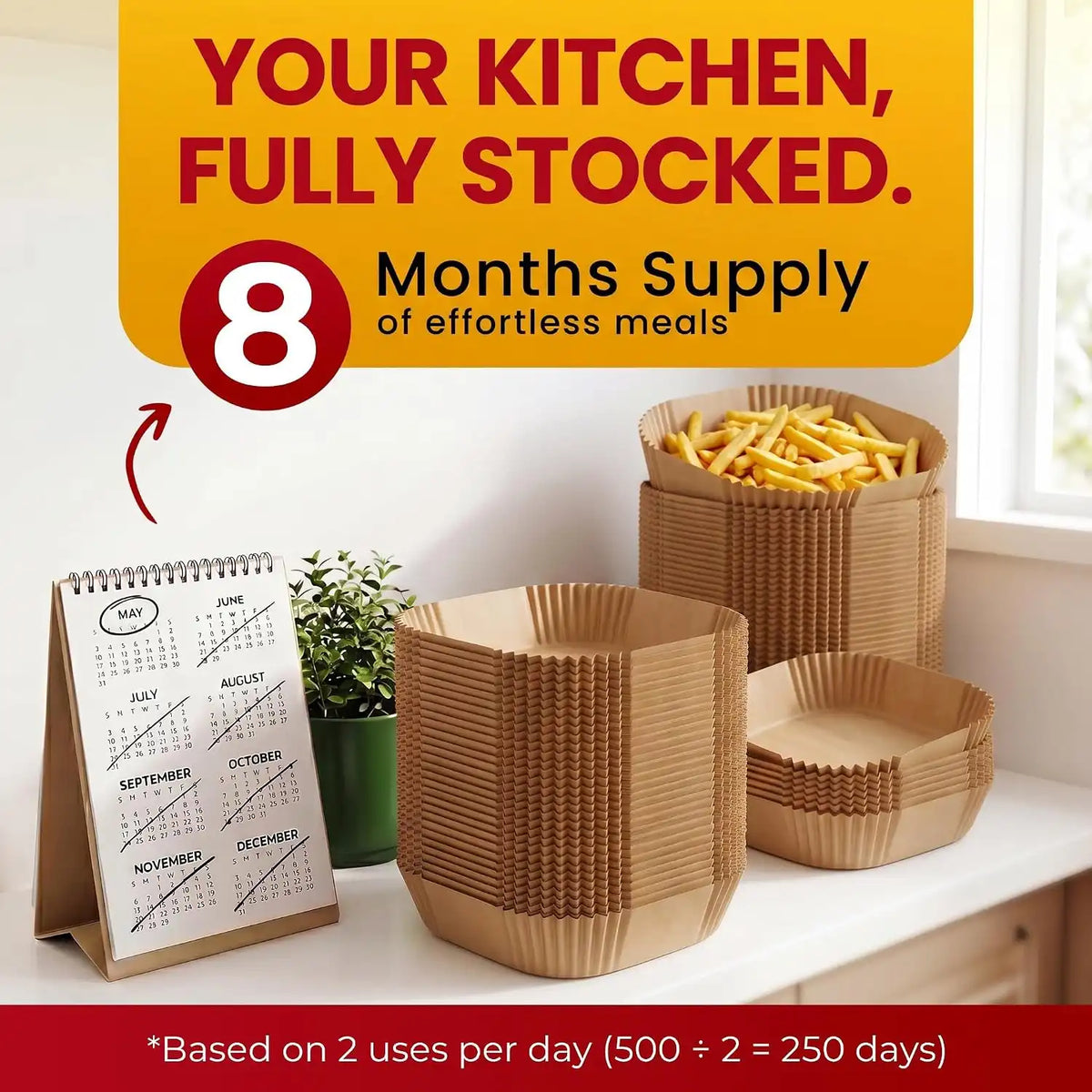500Pcs Air Fryer Liners Disposable