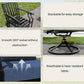 7 PCS Outdoor Patio Dining Set,Patio Table and Chairs Metal Outdoor Patio Furniture Set with Umbrella Hole,Dining Table Set with 6 Chairs for Deck,Backyard and Garden,Navy Blue