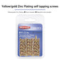 200pcs Flat Head Phillips Wood Screws #8 × 1/2", Yellow Zinc Plated Carbon Steel Sheet Metal Screws, High Strength Self Tapping Screws for Metal Plastic & Wood, Self Drilling, 8 × 1/2-Inch