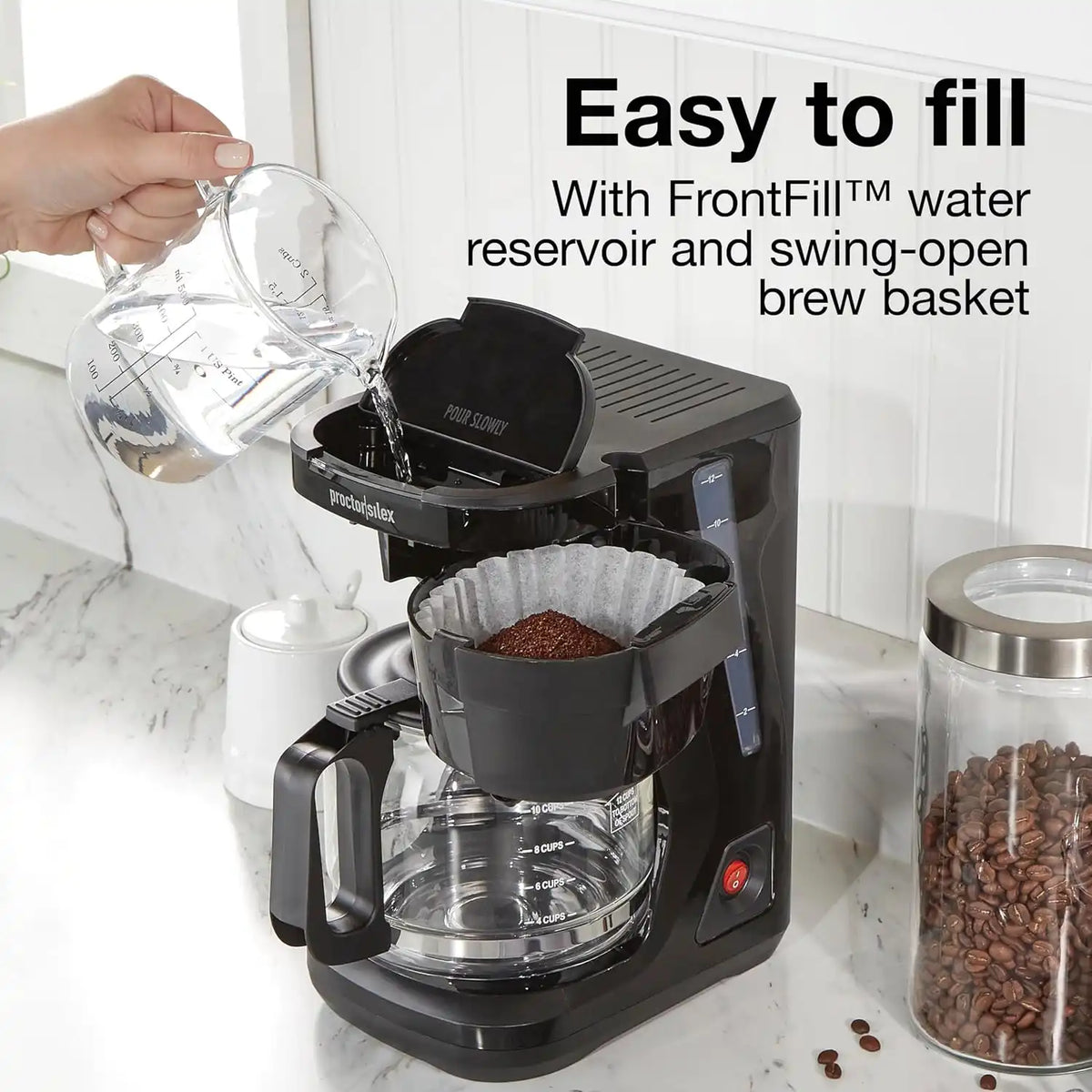 Proctor Silex Digital & Programmable FrontFill 12 Cup Drip Coffee Maker