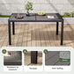 7-Piece Patio Table and Chairs Set for 6, All Weather Patio Dining Sets