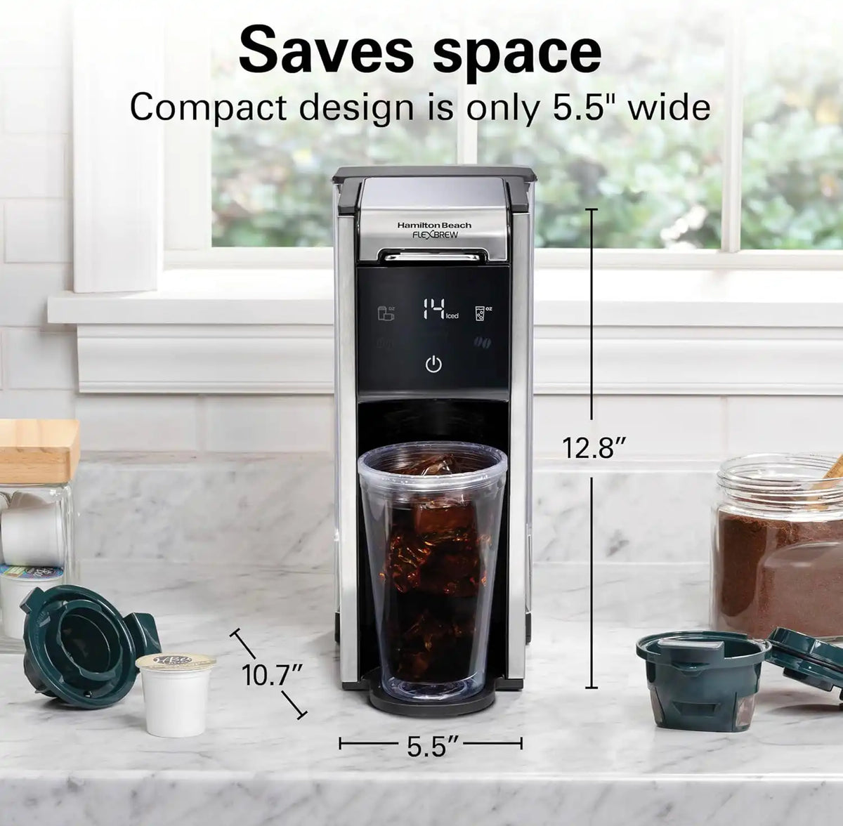 Hamilton Beach FlexBrew Advanced 4-in-1 Single Serve Coffee Maker