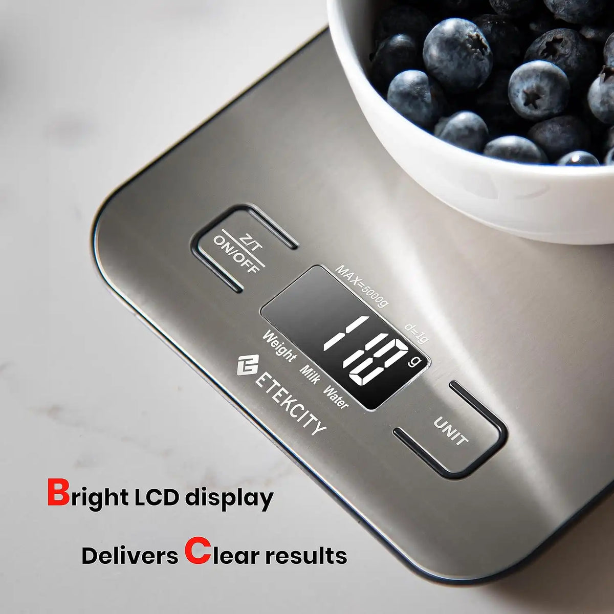Etekcity Food Kitchen Scale, Digital Grams and Ounces, 11lb