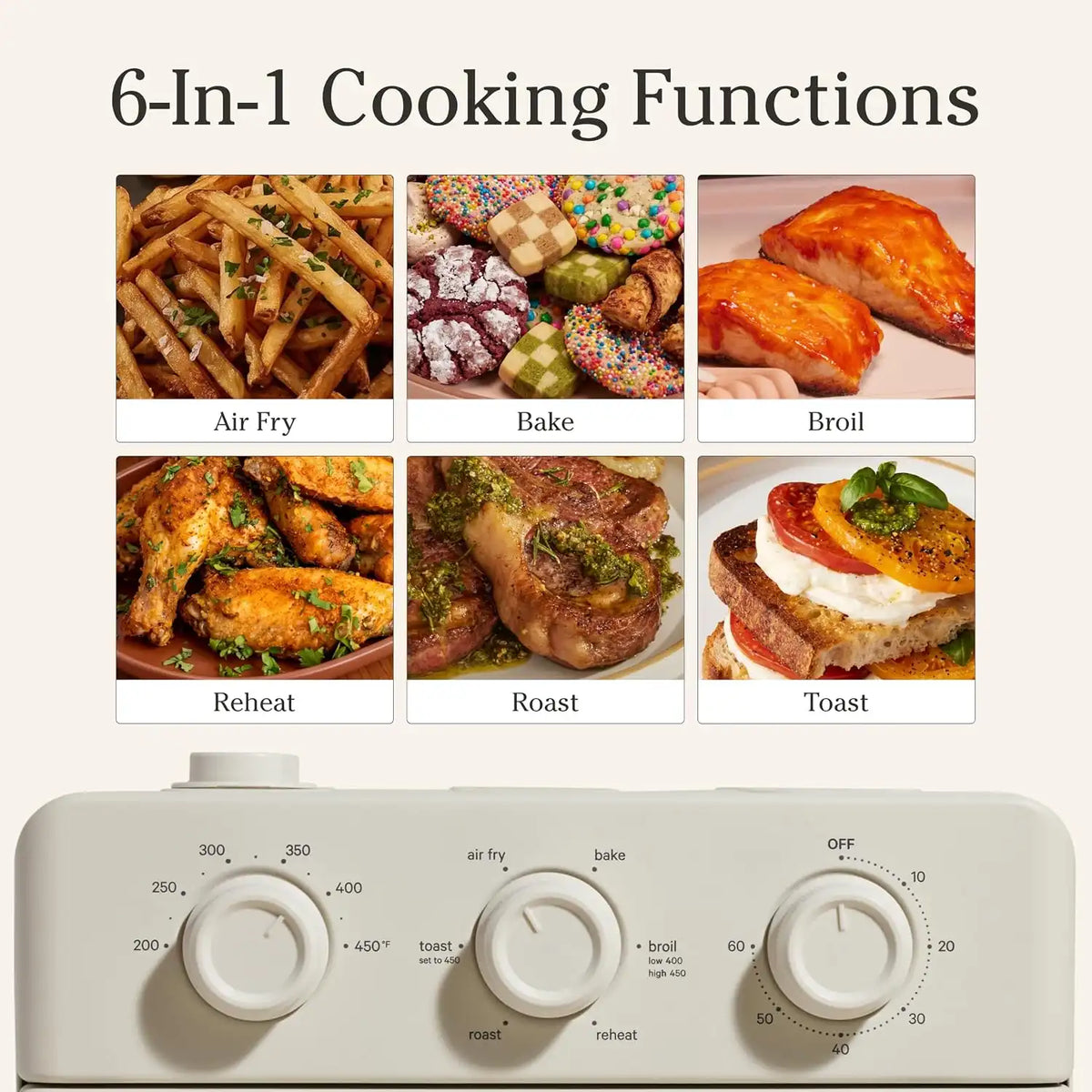 Our Place Wonder Oven, 6-in-1 Air Fryer & Toaster Oven, 2-Rack, 13 Qt