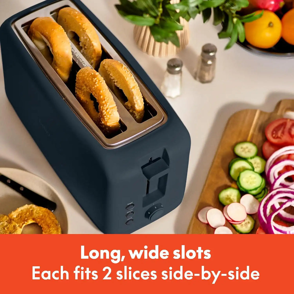 Bella 4 Slice Slim Toaster, Slate