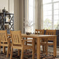 YEFU Patio Table Set for 4, All-Weather HIPS, Metal Aluminum Frame, Teak