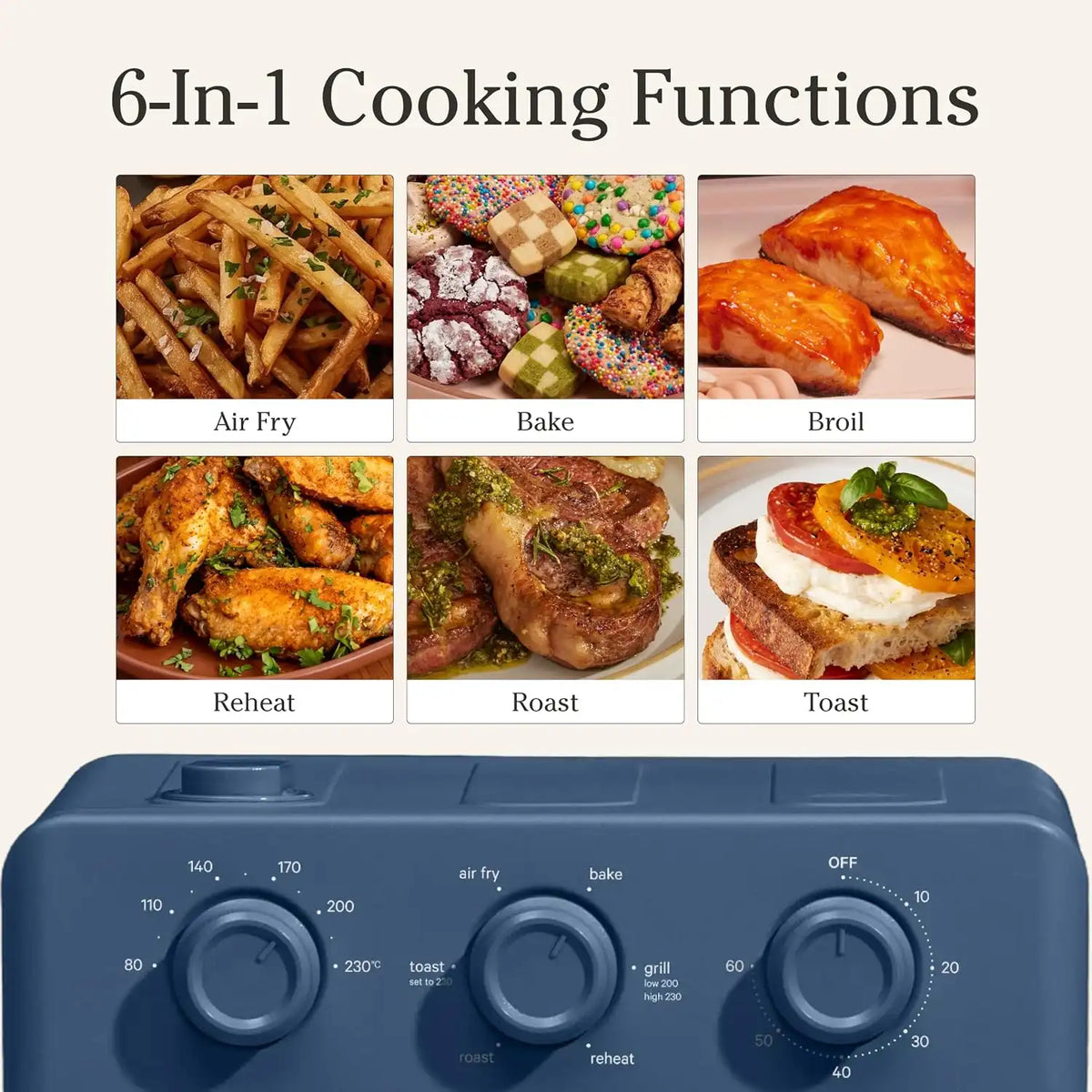 Our Place Wonder Oven, 6-in-1 Air Fryer & Toaster Oven, 2-Rack, 13 Qt