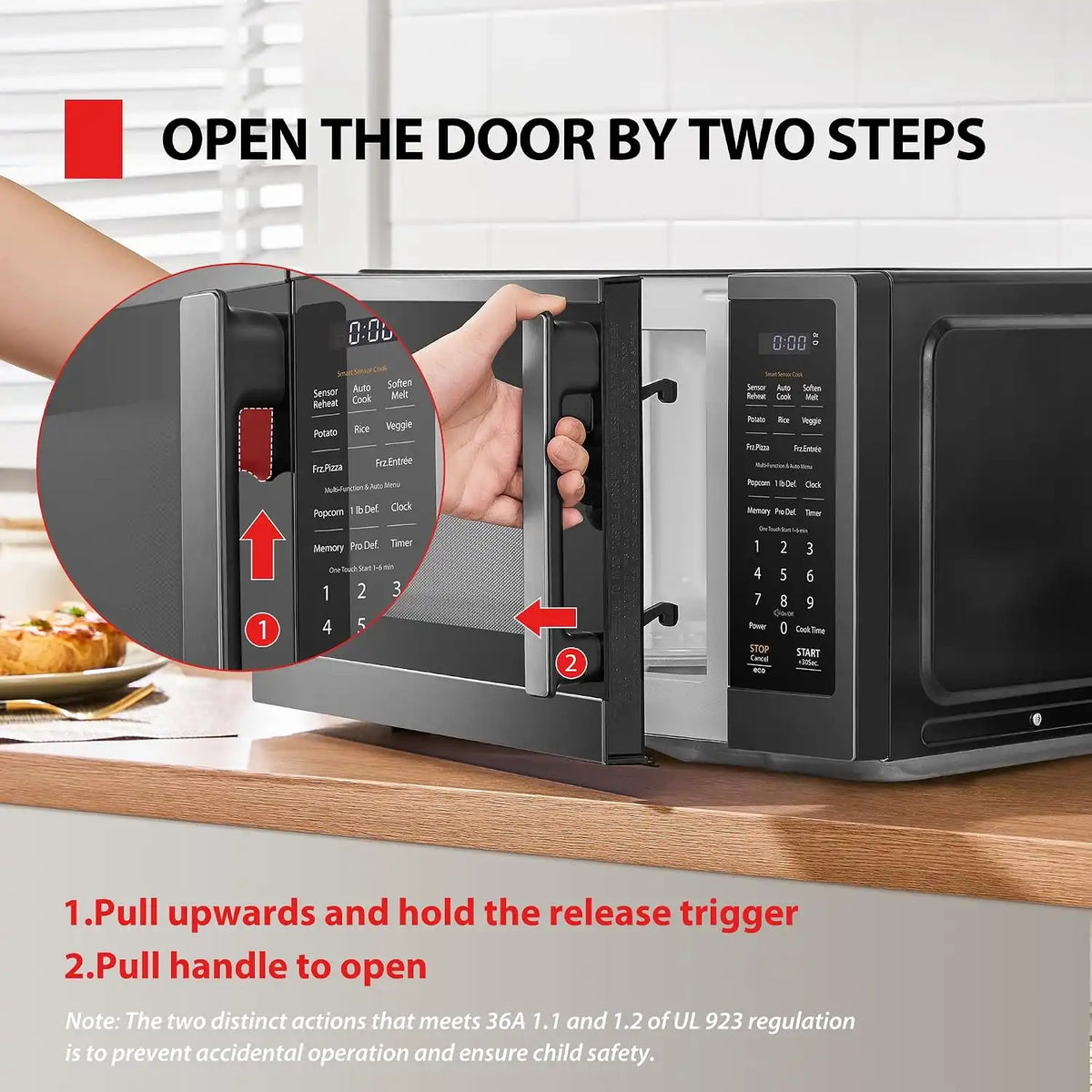 TOSHIBA Countertop Microwave Oven with Smart Sensor, 1.2 Cu.Ft, 1000W