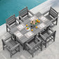 SERWALL Patio Dining Chair Set of 2,All Weather HDPE Dining Chair, Gray