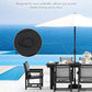 SERWALL 7 Pcs HDPE Patio Dining Set, HDPE Dining Set for 6, Black
