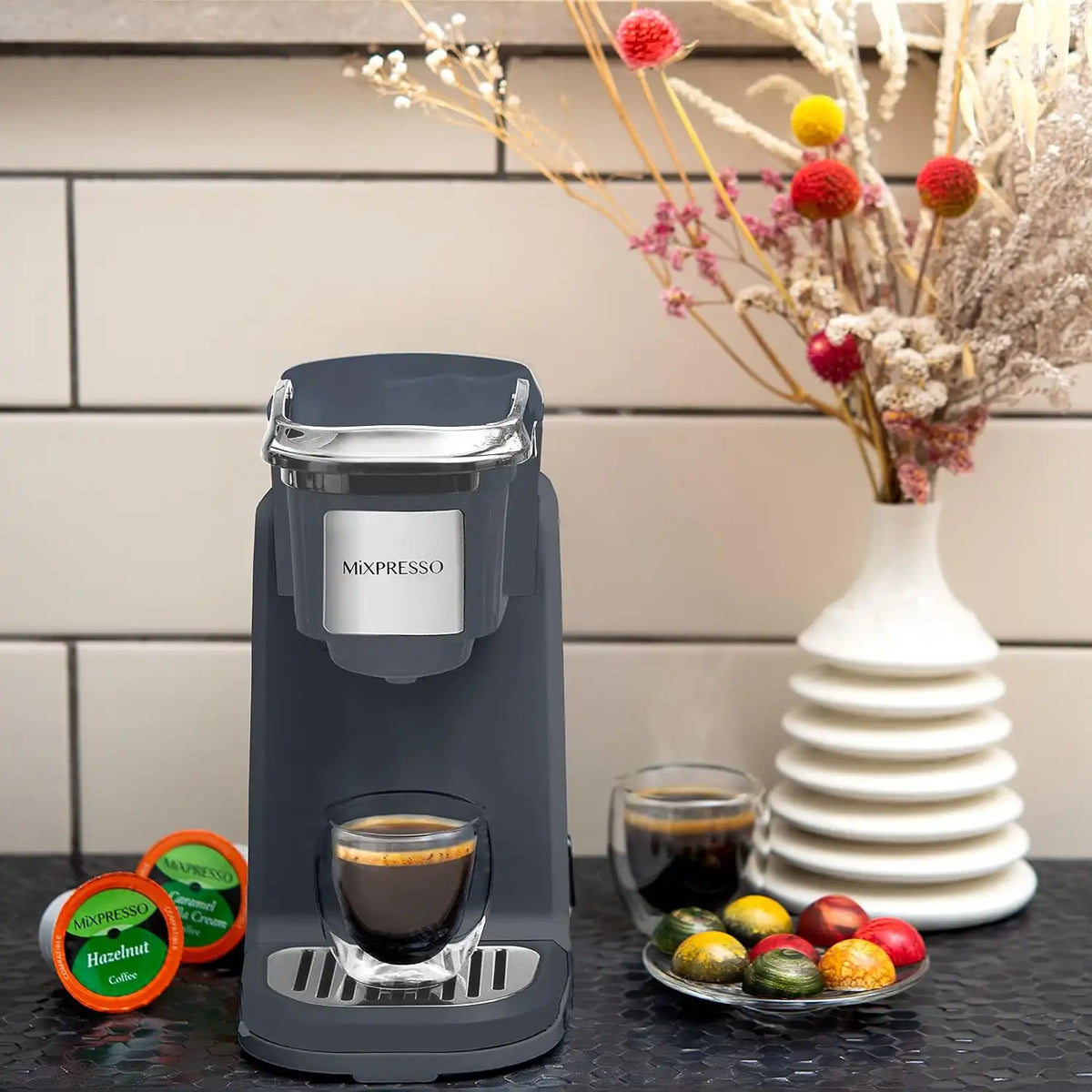 Mixpresso Single Serve Coffee Maker K Cup Coffee Maker for K Pods & Grounds