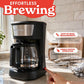 Gourmia Drip Coffee Maker - 12-Cup Capacity, Glass Carafe, Black