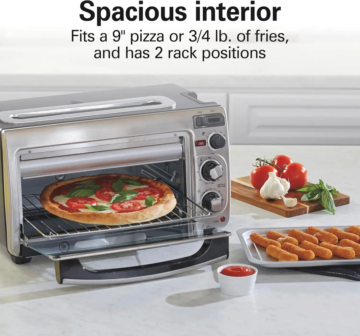 Hamilton Beach 2-in-1 Countertop Toaster Oven and Long Slot 2 Slice Toaster