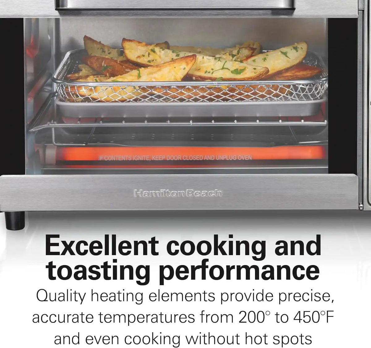 Hamilton Beach 4 Slice Countertop Air Fryer Toaster Oven Combo