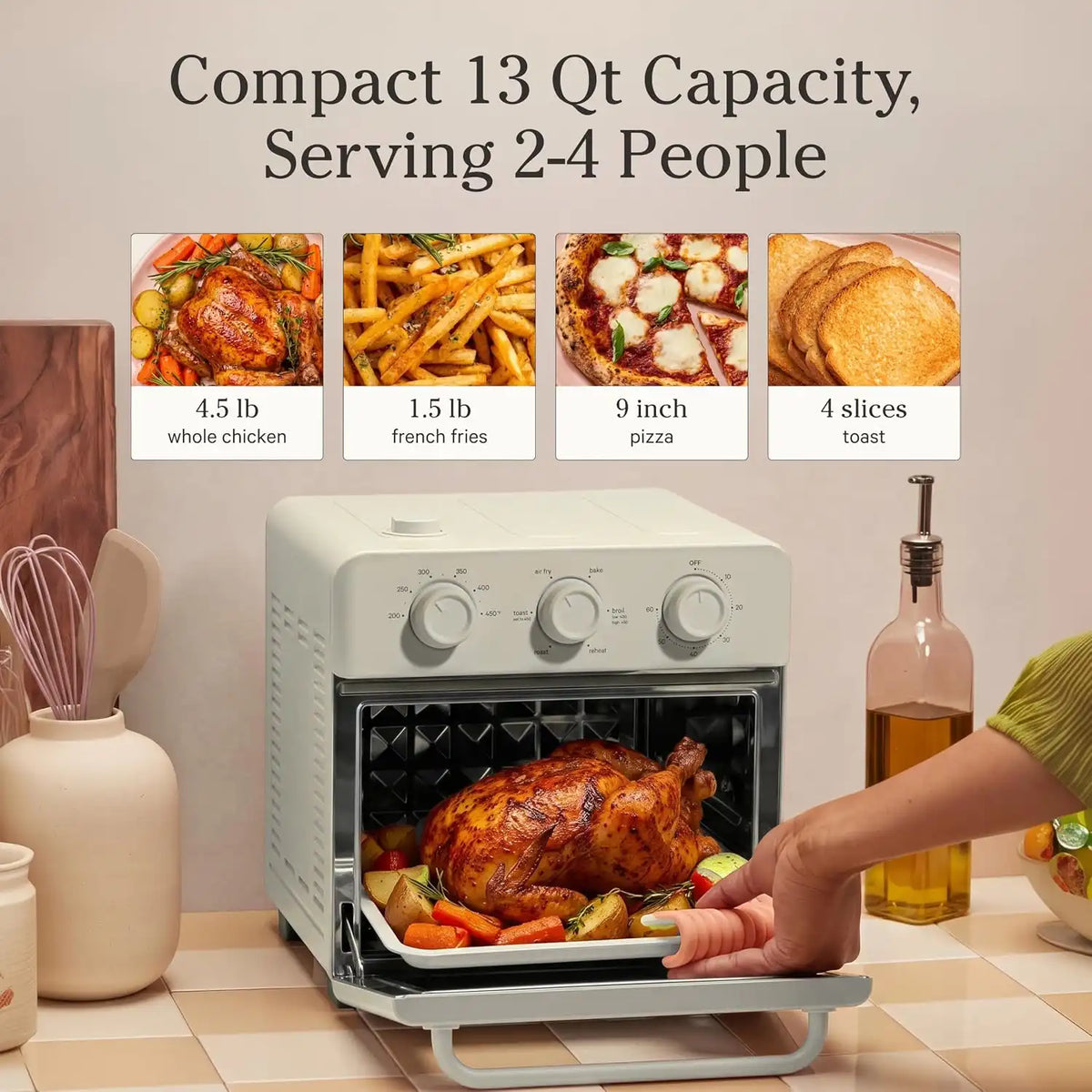 Our Place Wonder Oven, 6-in-1 Air Fryer & Toaster Oven, 2-Rack, 13 Qt