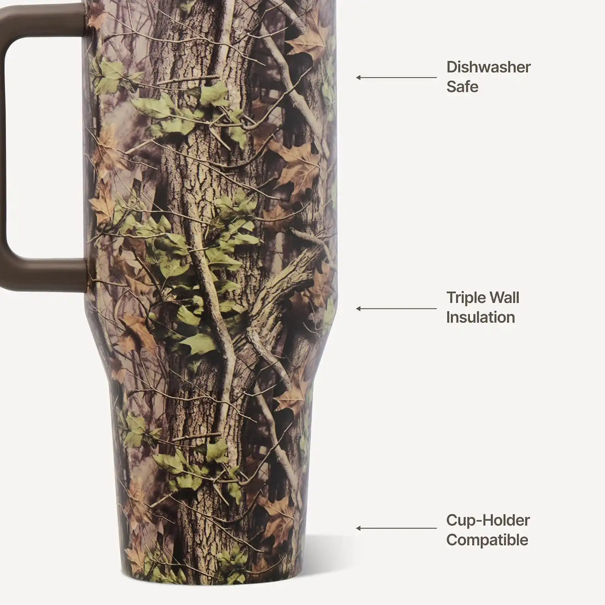 HydroJug Traveler 40oz, Insulated Water Bottle with Handle, Woodland