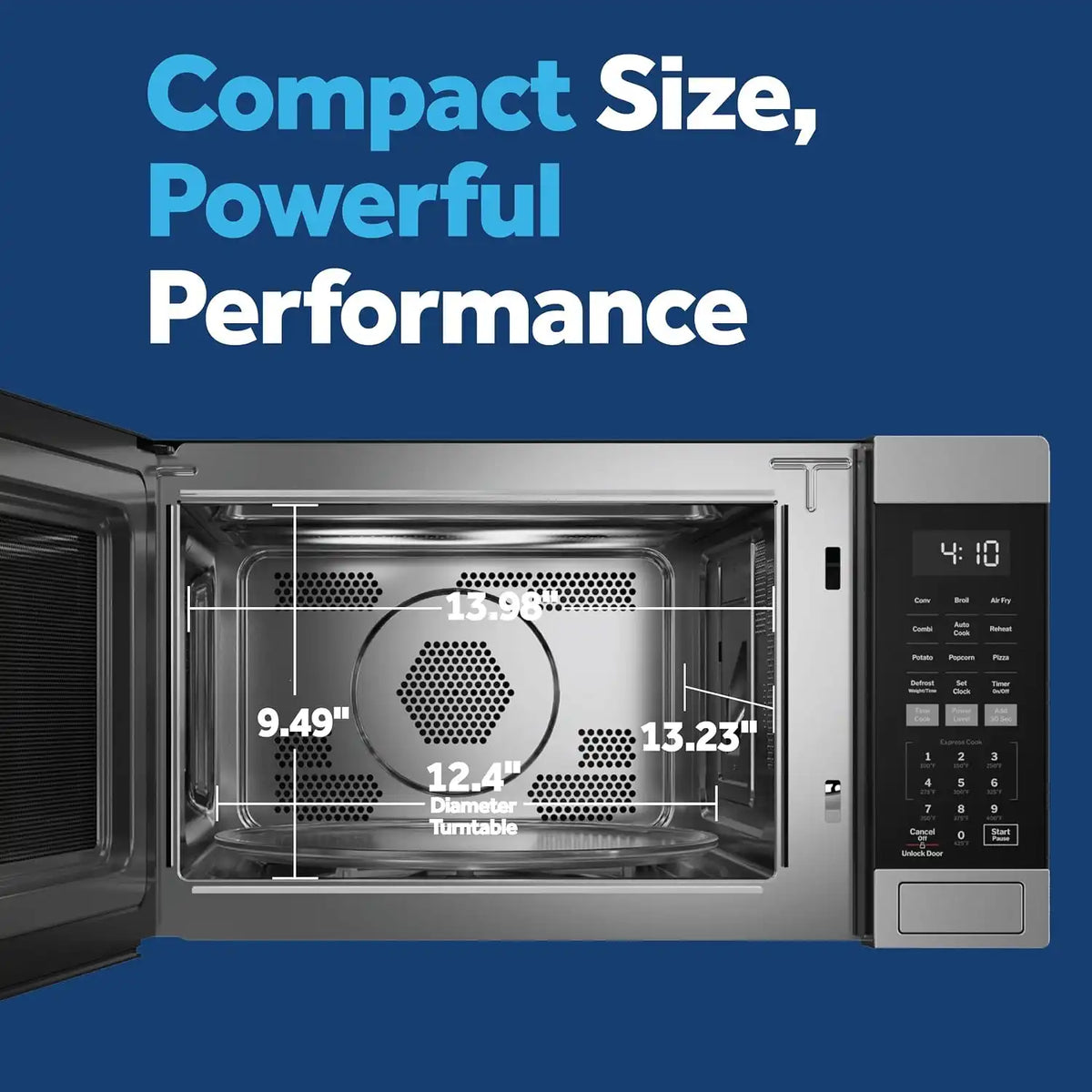 GE GCST10A1WSS Countertop Microwave Oven (Stainless Steel)
