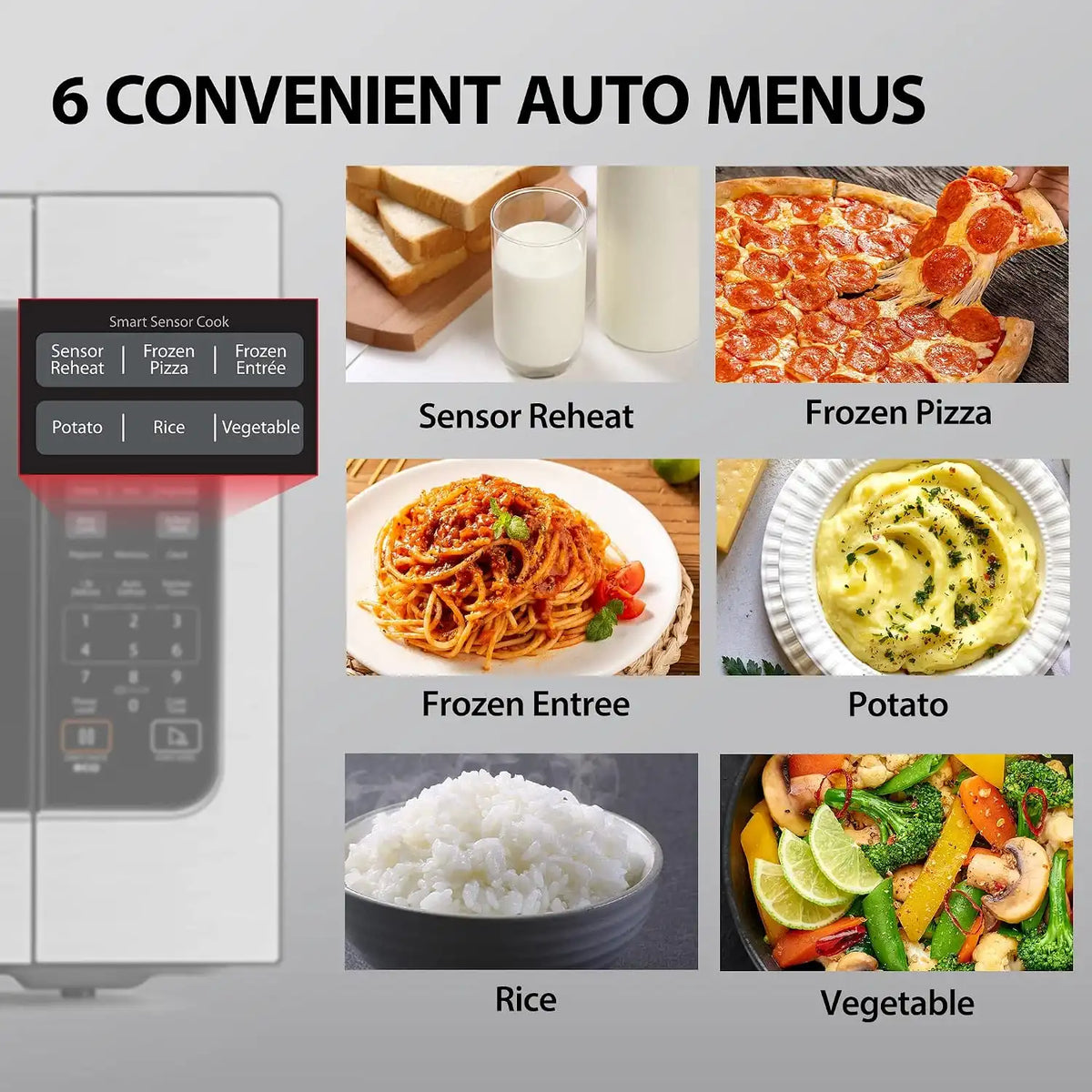 TOSHIBA Large Countertop Microwave Oven with Smart Sensor, 2.2 Cu.Ft, 1200W
