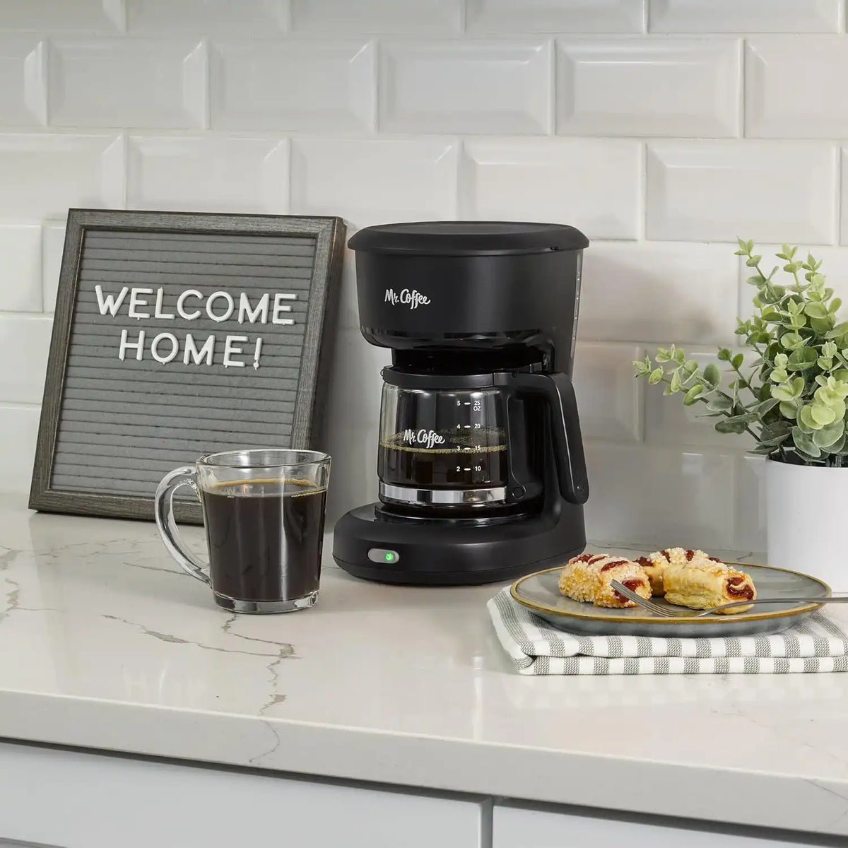 Mr. Coffee® 5-Cup Mini Brew Switch Coffee Maker, Black