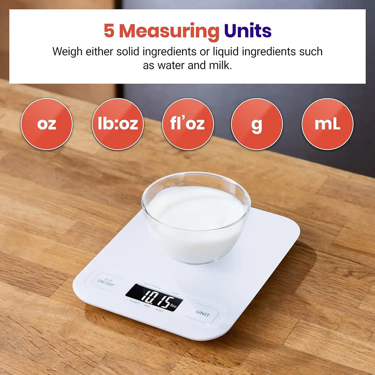 Etekcity Food Kitchen Scale, Digital Grams and Ounces, Large