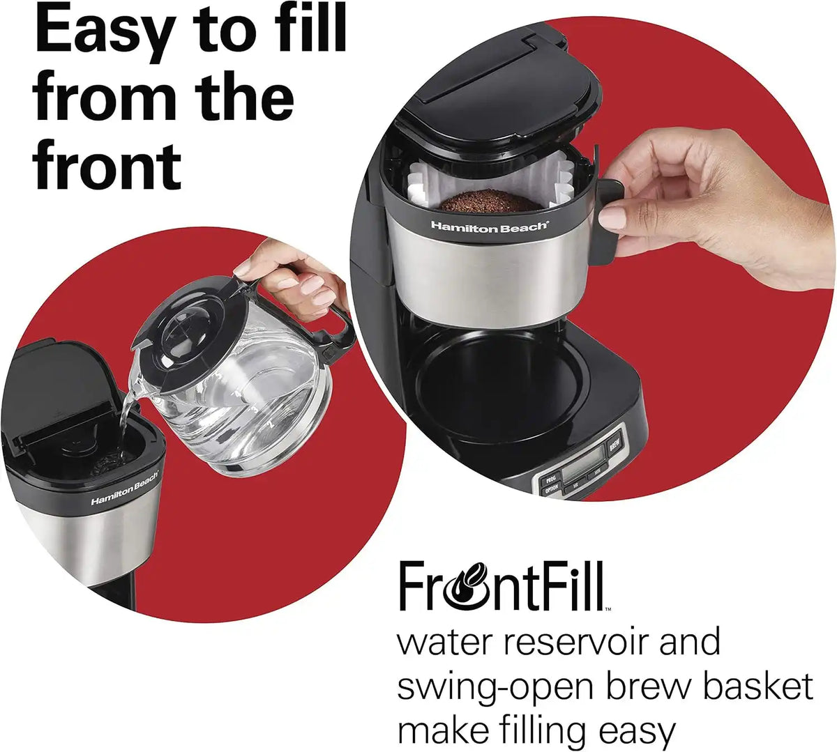 Hamilton Beach 5 Cup Drip Coffee Maker with Easy FrontFill Basket