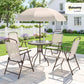 Outsunny 6 Piece Patio Dining Set for 4 with Umbrella, Beige