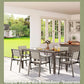 Vexwalx 10 Pcs Outdoor Dining Set, 67" HDPS Dining Set for 8, Gray