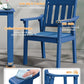 YEFU 7-Piece Patio Table Set, All-Weather HIPS, Metal Aluminum Frame, Blue