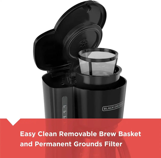 BLACK+DECKER CM0700BZ 4-in-1 5-Cup Coffee Station Coffeemaker, Black