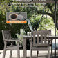 YEFU Outdoor Dining Table for 6, All-Weather HIPS, Aluminum Frame, Grey