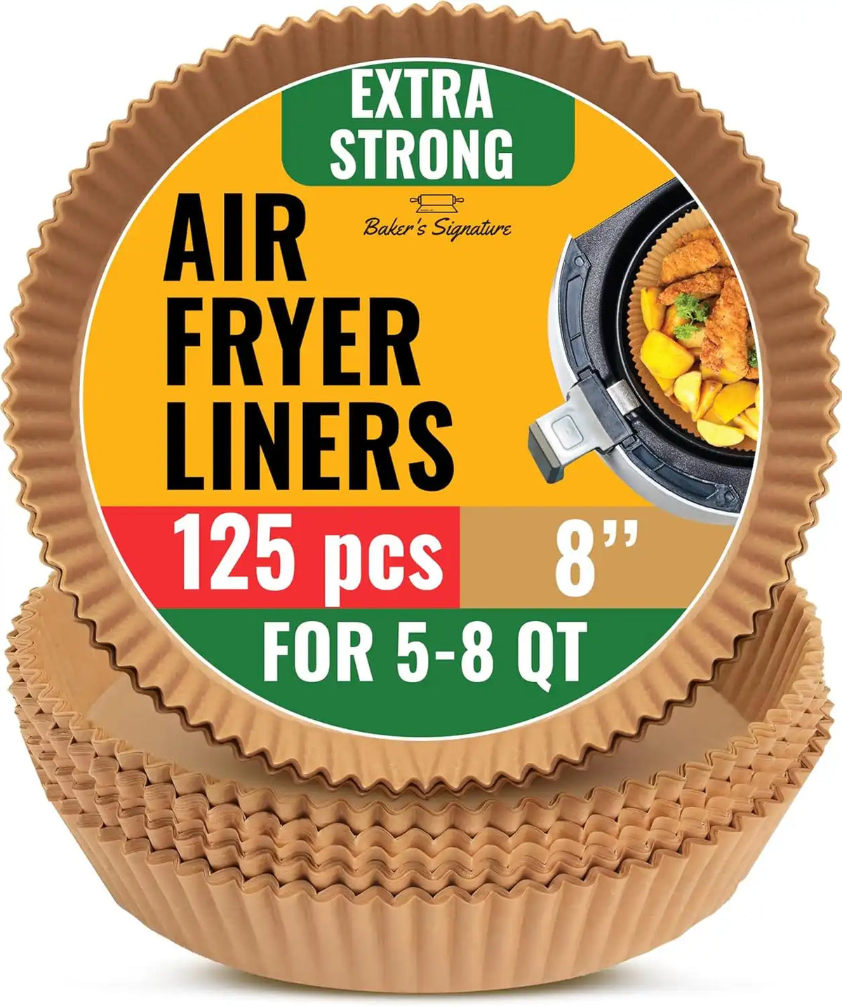 Air Fryer Liners for Ninja, 125 Pcs Round Disposable Airfryer Paper Liners