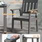 YEFU Patio Dining Chairs Set of 4, Weather Resistant HIPS, Teak