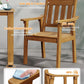 YEFU Patio Table Set for 4, All-Weather HIPS, Metal Aluminum Frame, Teak