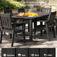 YEFU Outdoor Patio Chairs Set of 2, Weather Resistant HIPS, Black