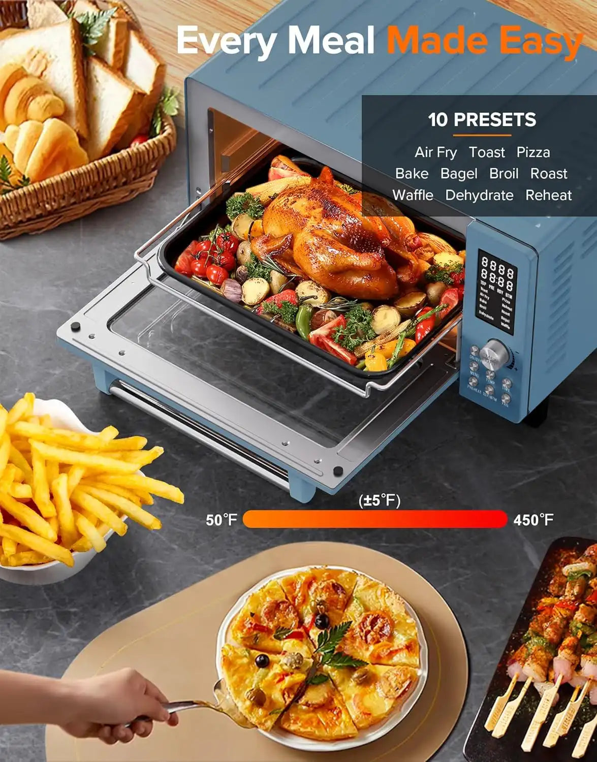 Nuwave Bravo Pro Smart Air Fryer Toaster Oven Countertop Combo