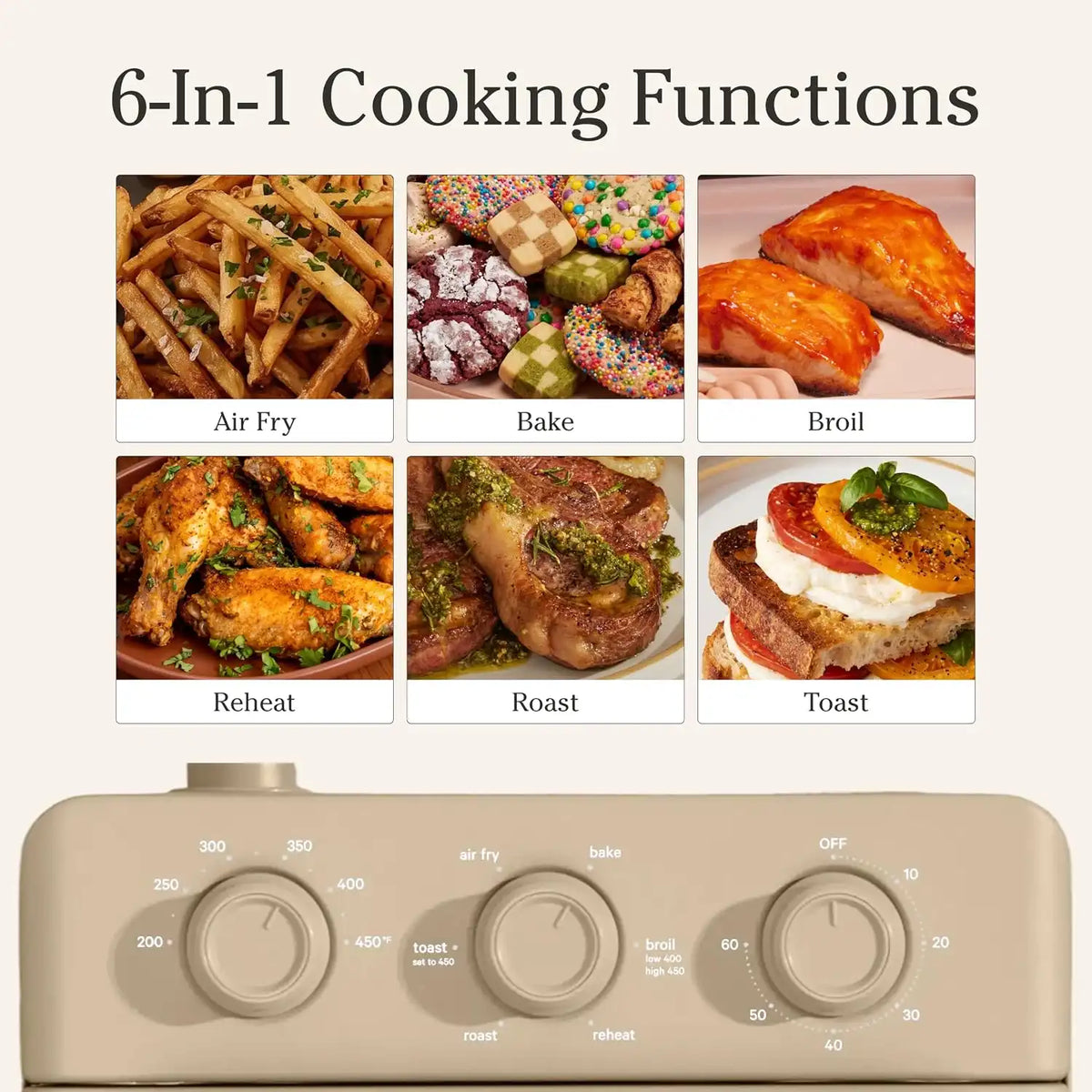 Our Place Wonder Oven, 6-in-1 Air Fryer & Toaster Oven, 2-Rack, 13 Qt