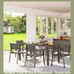 Vexwalx 10 Pcs Outdoor Dining Set, 67" HDPS Dining Set for 8, Charcoal