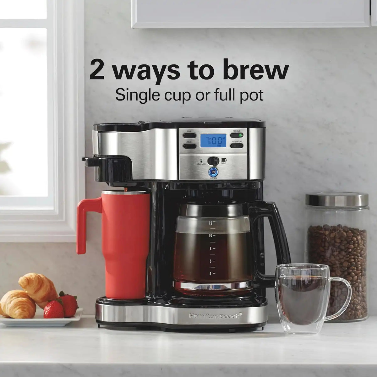 Hamilton Beach 2-Way Programmable Coffee Maker & Single Serve Coffee Maker