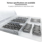 INDPRDO 175Pcs Stainless Steel Wood Screws Assortment Kit, #4#8#10 Phillips Flat Head Sheet Metal Screws Set, Self Tapping Screws for Metal, Small Screws,5 Sizes(3/4", 1/2", 1", 3/4", 1-1/2")