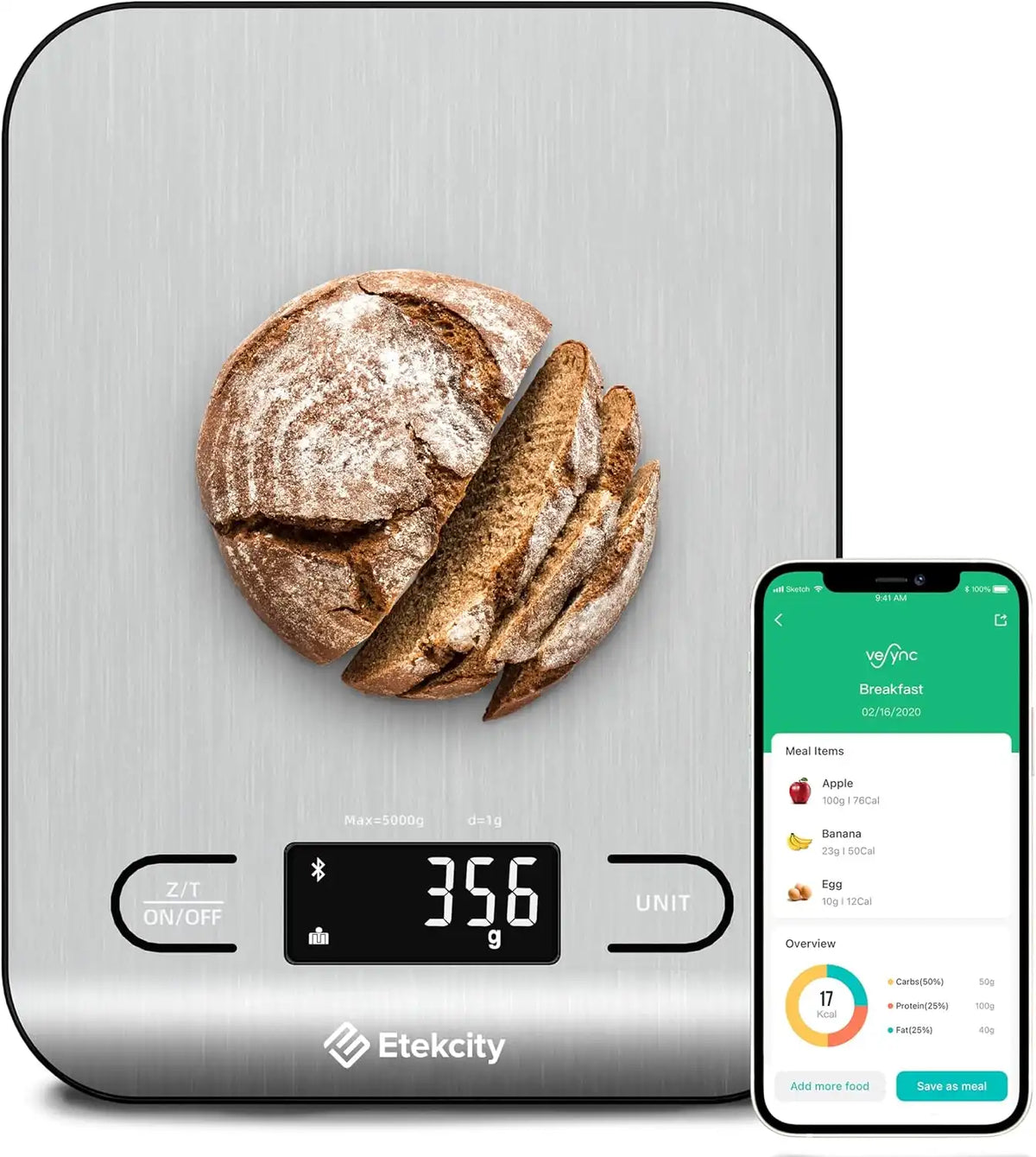 Etekcity Food Nutrition Scale, Digital Grams and Ounces, Large