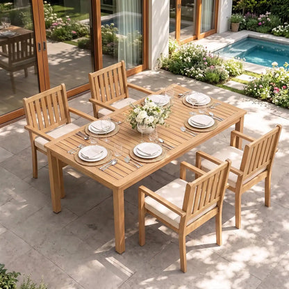 Wisteria Lane 5-Pieces Acacia Outdoor Patio Dining Table and Chairs for 4