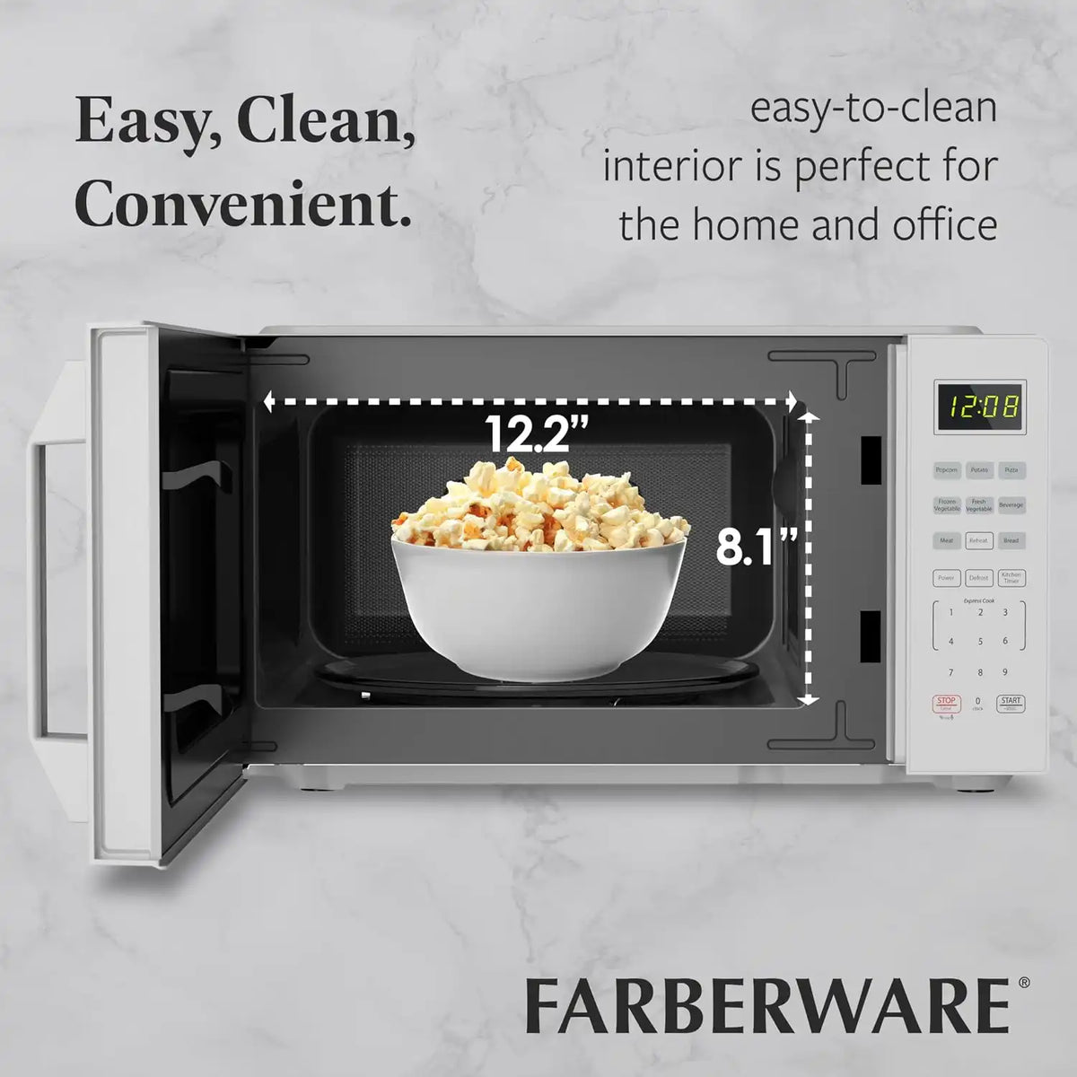 Farberware Countertop Microwave Oven, 0.7 cu. ft., 700 Watts, White