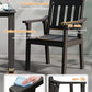 YEFU Outdoor Dining Set for 10, All-Weather HIPS, Aluminum Frame, Black
