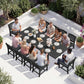 SERWALL Outdoor Expandable Dining Table 60" - 83", Black